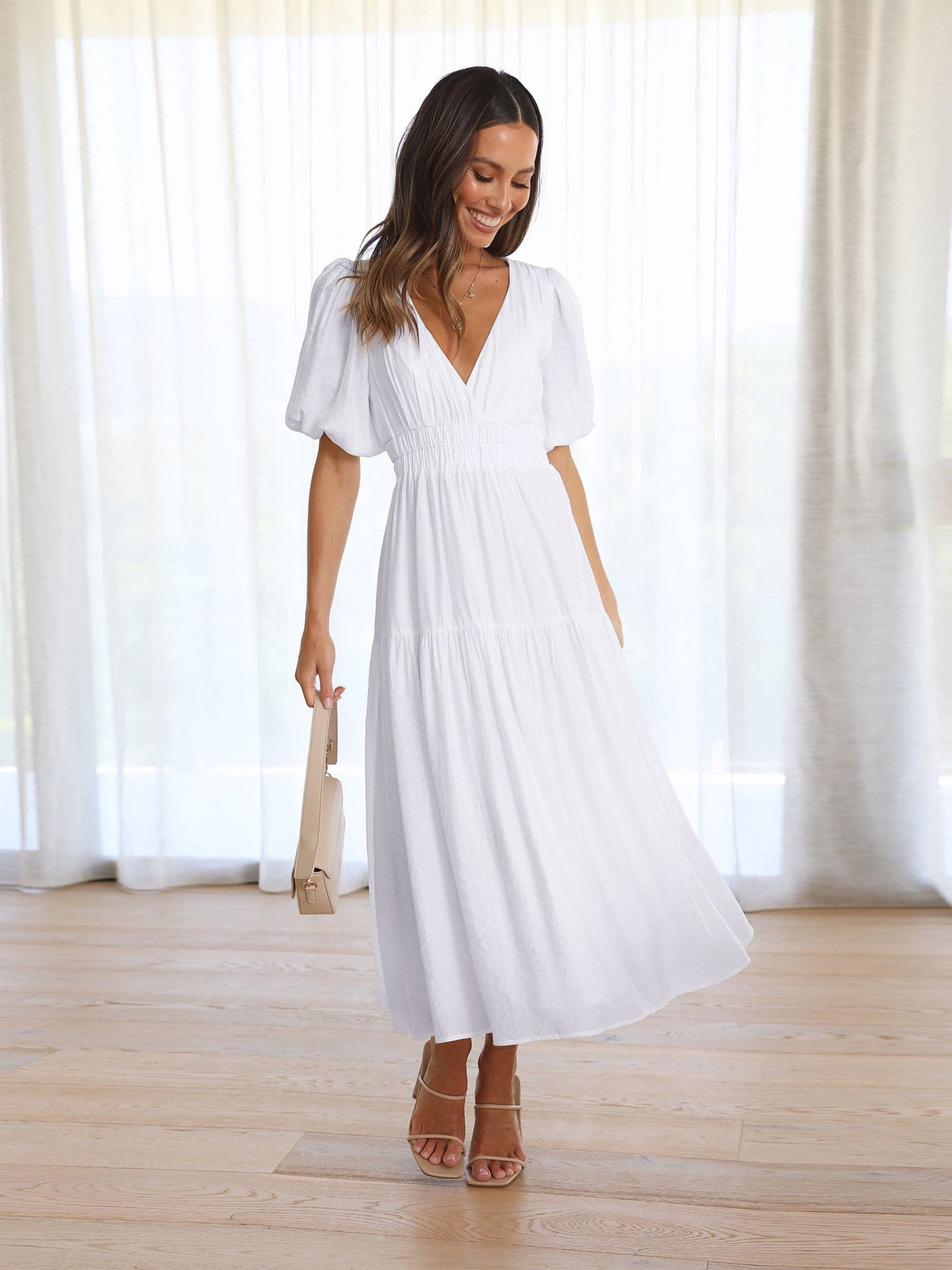KARI™ - V-NECK FLOW DRESS