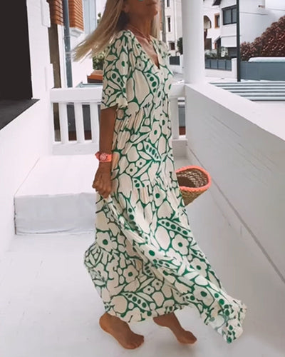 CHARLOTTE™ - PRINTED RELAXED FIT MIDI DRESS