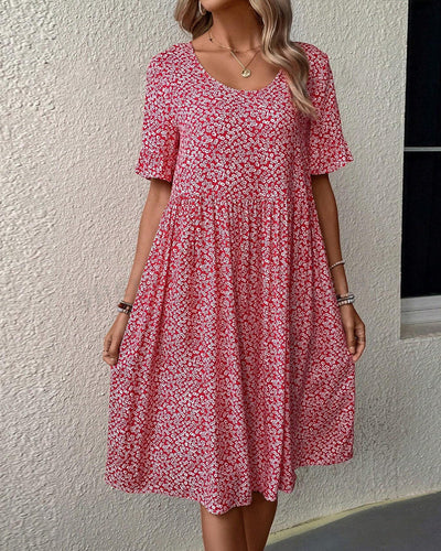 BLOSSOM ™ - ELEGANT FLORAL MIDI DRESS