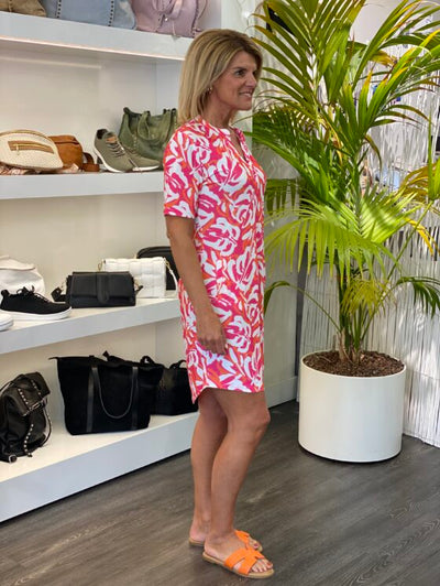 KARIN™ - COLOURFUL V-NECK DRESS