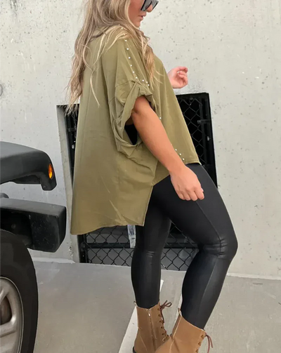 BELLA™ - STUDDED OVERSIZED TEE